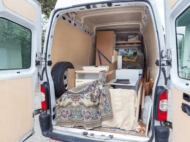 Half Packed Moving Van