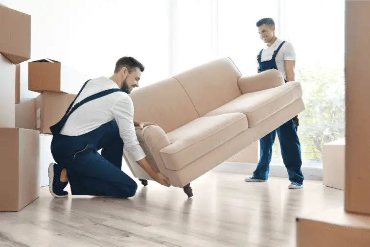 Movers Picking up a Couch