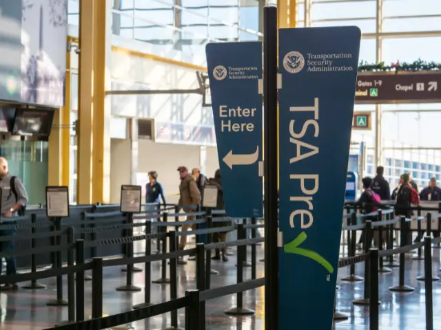 TSA Line at Airport