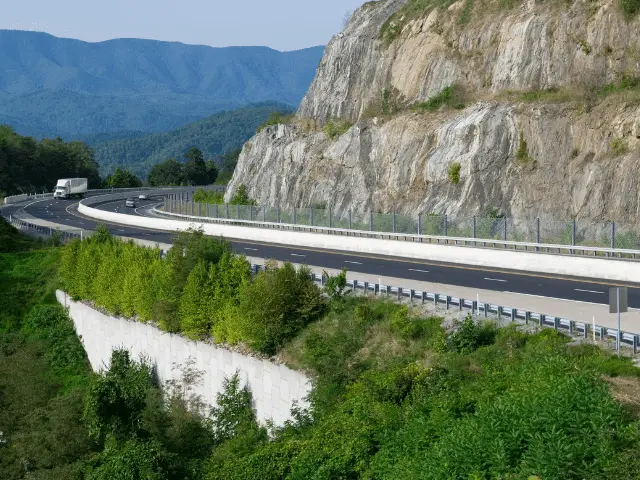 Driving Through Mountains