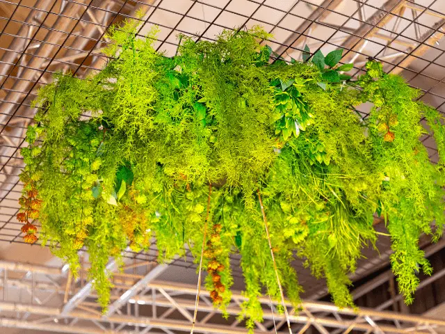 Artificial Plants Air Drying Off Wire Shelf