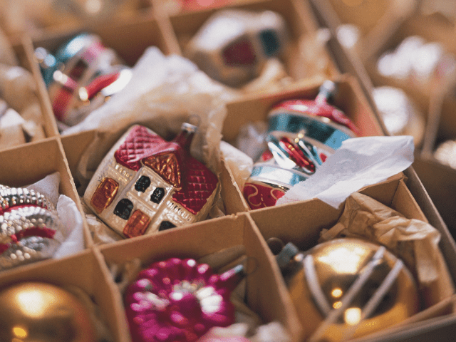 Christmas Ornaments in Box