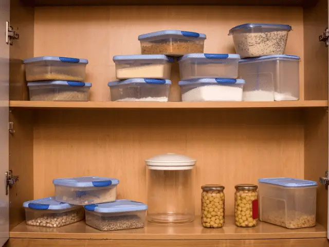 Leftover Food in Tupperware Containers