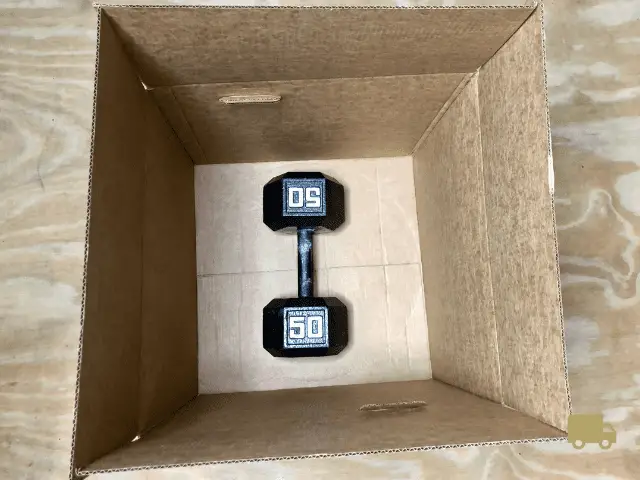 50 Pound Dumbbell in a Moving Box