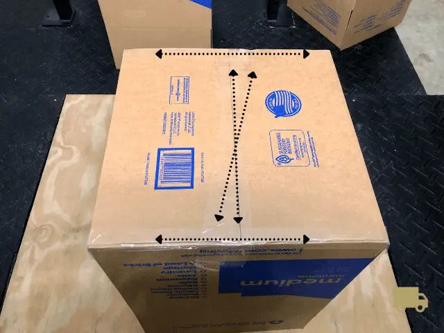 H Method Taping on Moving Box
