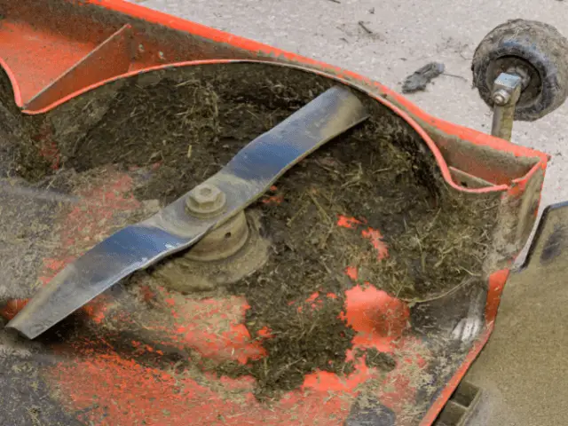 Dirty Underside of a Lawnmower