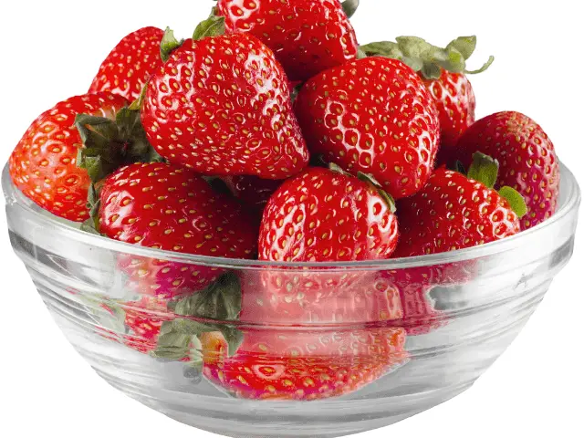 Strawberries in a Glass Bowl