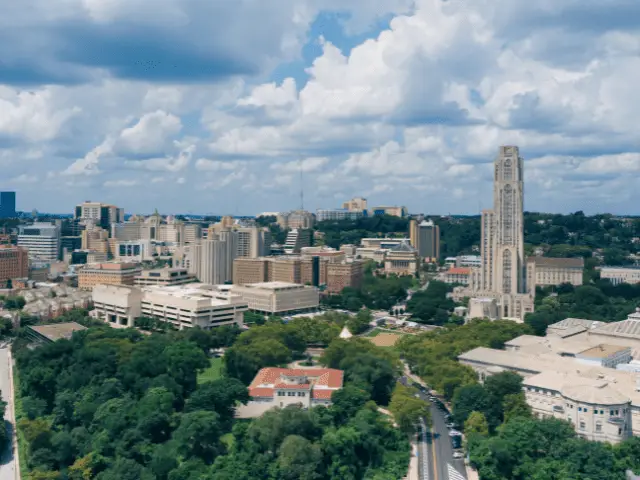 Aerial View of University of Pittsburgh